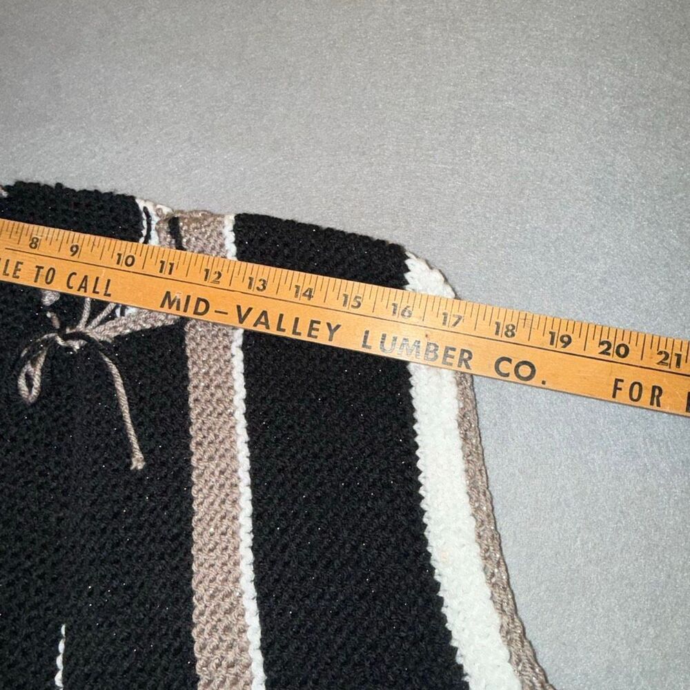 Vintage 1970s Handmade Knit Boho Hippie Southwestern Fringe Vest S M‎ - Picture 10 of 10